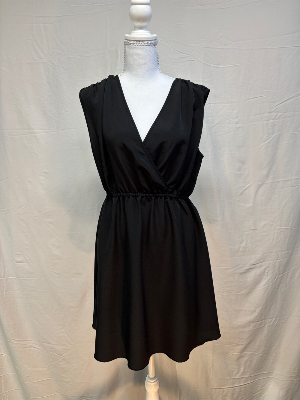 Kardashian Kollection Black Sleeveless V-Neck Mini Dress